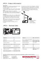 Preview for 2 page of Exhausto EFC21-EU-01 Quick Start Manual