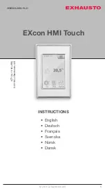 Exhausto EXcon HMI Touch Instructions Manual preview