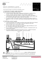 Exhausto NFO Sinus G2 Quick Installation Manual preview