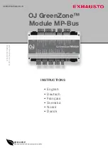 Предварительный просмотр 1 страницы Exhausto OJ GreenZone Instructions Manual