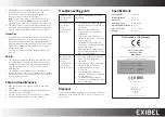 Preview for 2 page of Exibel BX50 Instruction Manual