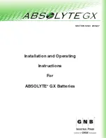 Exide ABSOLYTE GX and Installation And Operating Manual preview