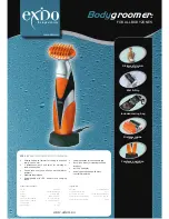 Exido Bodygroomer 238-101 Specifications preview