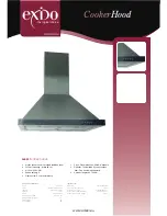 Preview for 1 page of Exido Cooker Hood 258-001 Specifications