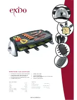 Предварительный просмотр 1 страницы Exido Raclette-grill 243-045 Specifications