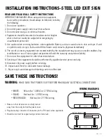 Preview for 1 page of Exit Light EXST Installation Instructions