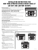 Предварительный просмотр 1 страницы Exit Light NYCLSM Series Installation Instructions Manual