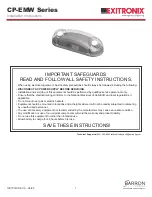 Preview for 1 page of Exitronix CP-EMW Series Installation Instructions