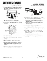 Предварительный просмотр 2 страницы Exitronix S900U Series Installation Instructions