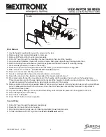 Preview for 2 page of Exitronix VEX-WPCR Series Installation Instructions