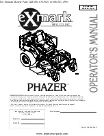 Exmark Phazer Operator'S Manual preview