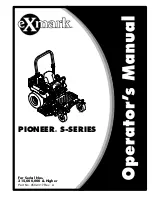 Exmark PIONEER S-SERIES Operators Operator'S Manual preview