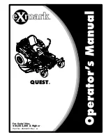 Preview for 1 page of Exmark QUEST QZS708GEM50200 Operator'S Manual