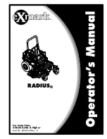 Preview for 1 page of Exmark Radius E Series Operator'S Manual