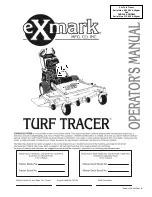 Exmark Turf tracer Operator'S Manual предпросмотр