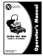 Предварительный просмотр 1 страницы Exmark Ultra Vac QDS Lazer Z HP Operator'S Manual