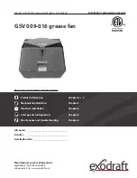 Preview for 1 page of Exodraft GSV 009 Installation And Operation Manual