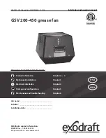 Предварительный просмотр 1 страницы Exodraft GSV 200 Installation And Operation Manual