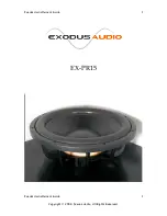 Exodus Audio EX-PR15 Owner'S Manual предпросмотр