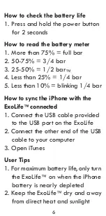 Предварительный просмотр 7 страницы ExoGear ExoLife Manual