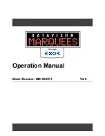 Preview for 1 page of Exor Marquee MM-0XXX-T Operation Manual