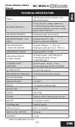 Предварительный просмотр 11 страницы Exotek Instruments MC-380XCA User Manual