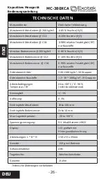 Предварительный просмотр 26 страницы Exotek Instruments MC-380XCA User Manual