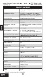 Предварительный просмотр 34 страницы Exotek Instruments MC-380XCA User Manual