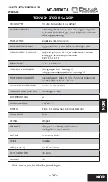 Предварительный просмотр 57 страницы Exotek Instruments MC-380XCA User Manual