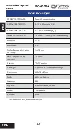 Предварительный просмотр 12 страницы Exotek Instruments MC-60CPA User Manual