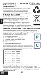 Предварительный просмотр 14 страницы Exotek Instruments MC-60CPA User Manual