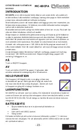 Предварительный просмотр 23 страницы Exotek Instruments MC-60CPA User Manual