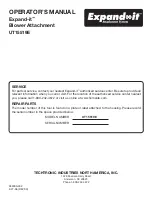 Preview for 12 page of Expand-it Expand-it UT15519E Operator'S Manual