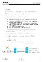 Предварительный просмотр 10 страницы ExPelec NICOLS BSW 200 LED User Manuel