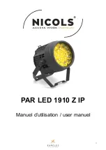 Preview for 11 page of ExPelec NICOLS PAR LED 1910 Z IP User Manual