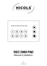 ExPelec Nicols REC DMX PAD User Manual предпросмотр