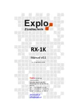 Preview for 1 page of Explo RX-1K Manual