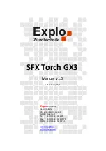 Explo SFX Torch GX3 Manual preview