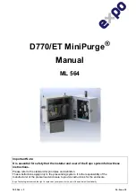 EXPO MiniPurge D770/ET Manual предпросмотр