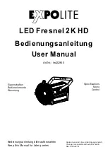 Expolite LED Fresnel 2K HD User Manual предпросмотр