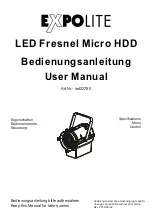 Expolite LED Fresnel Micro HDD User Manual preview