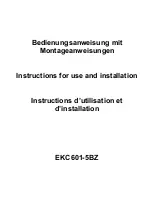 Exquisit EKC601-5BZ Instructions For Use And Installation preview