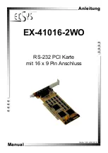 Exsys EX-41016-2WO Manual предпросмотр