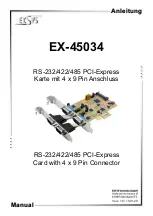 Preview for 1 page of Exsys EX-45034 Manual