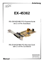 Preview for 1 page of Exsys EX-45362 Manual