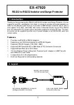 Предварительный просмотр 1 страницы Exsys EX-47920 Manual