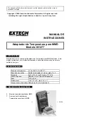 Предварительный просмотр 3 страницы Extech Instruments 381277 Instruction Manual