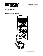 Preview for 1 page of Extech Instruments 401025 User Manual