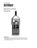 Preview for 1 page of Extech Instruments 407740 User Manual