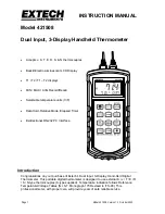 Extech Instruments 421508 Instruction Manual предпросмотр